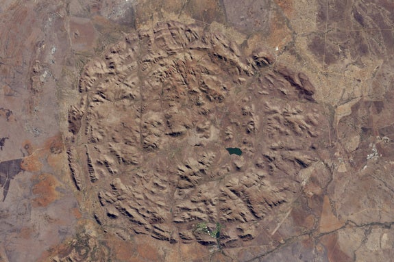 Ancient volcano tattooed the Earth with giant rings