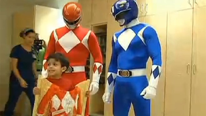 Florida boy celebrates end of radiation with surprise visit from Power ...