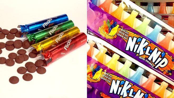 Permen retro di rute pulang