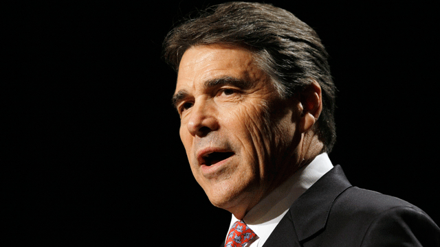 In this June 23, 2011 file photo, Texas Gov. Rick Perry speaks during the 28th annual National Association of Latino Elected and Appointed Officials conference in San Antonio.
