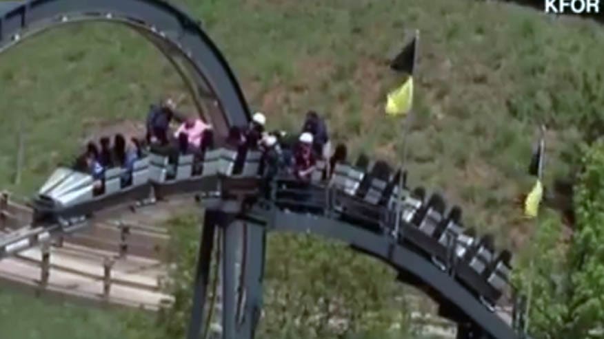 Oklahoma roller coaster stalls: Riders at Frontier City rescued by ...