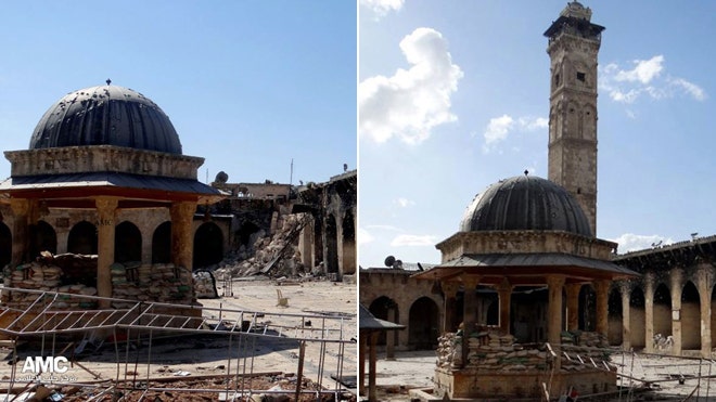Minaret of landmark mosque in Syria destroyed in clashes