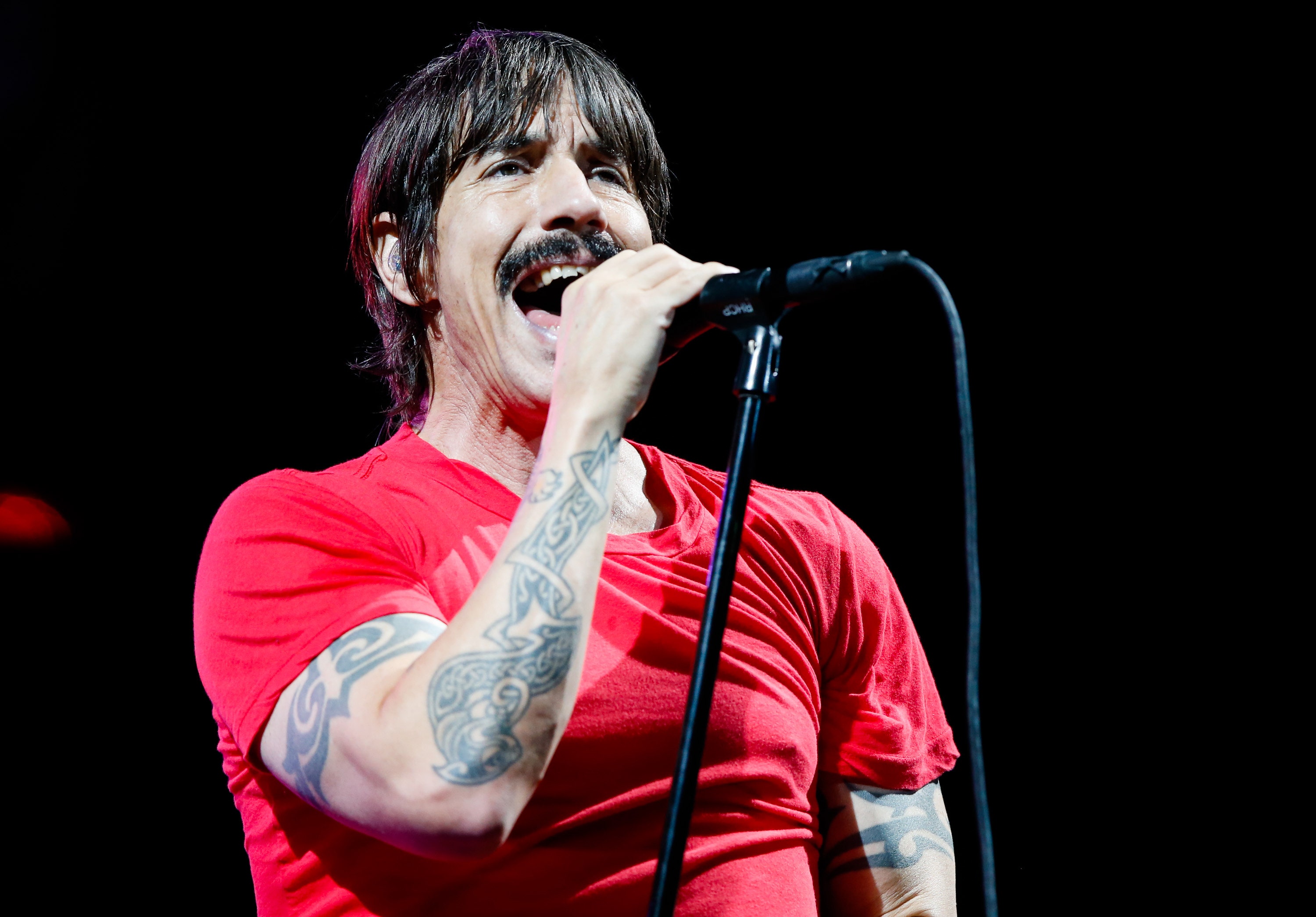 Red Hot Chili Peppers Anthony Kiedis Escorted Out Of Lakers Game For Profane Fit Fox News