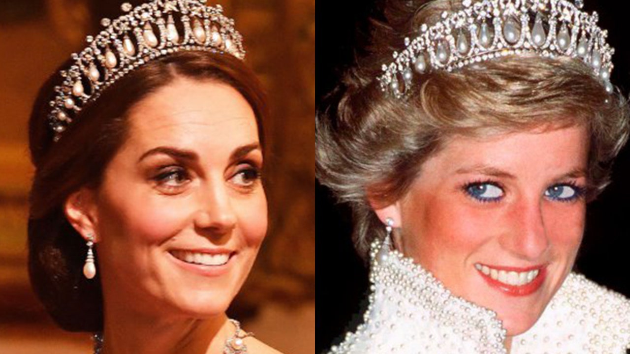 Kate Middleton Wears Princess Dianas Iconic Tiara To Palace Banquet Fox News 