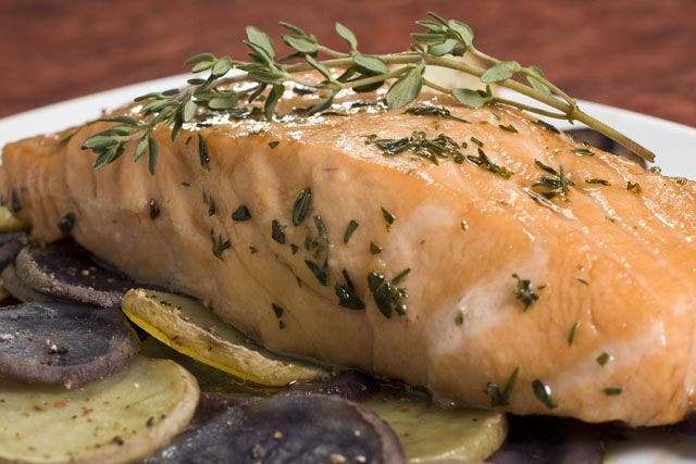 Olive Oil Poached Sundance Halibut with Provencal Vegetables