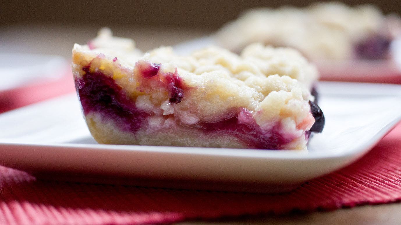 Blueberry Rhubarb Shortbread Bars
