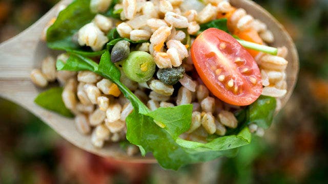 Farro with Artichokes and Herb Salad