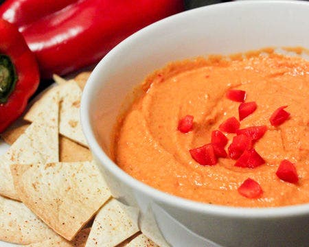 Easy Red Pepper Hummus