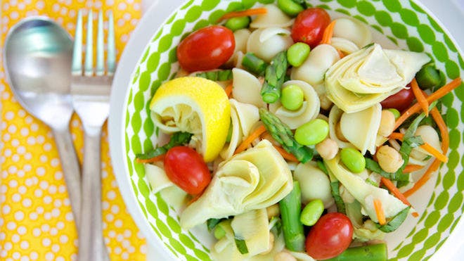 Lemon Basil Spring Pasta Salad
