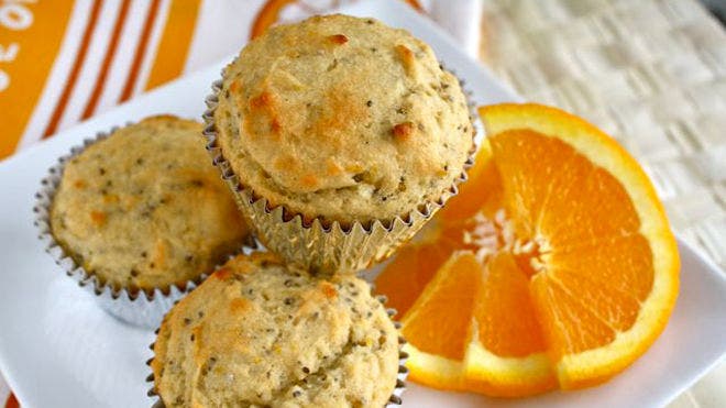 Orange Creamsicle Protein Muffins