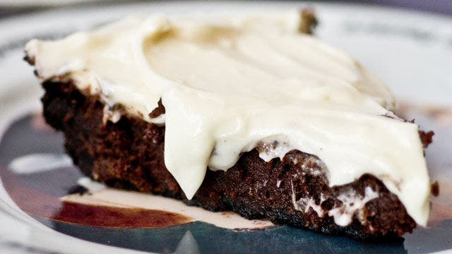 Oreo Crusted Brownie Pie with Cream Cheese Icing
