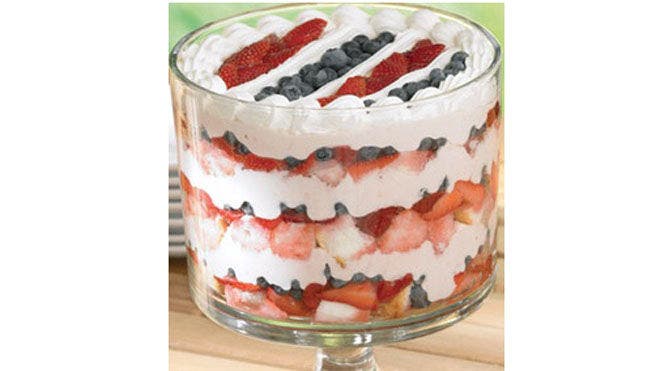 Red, White & Blueberry Trifle