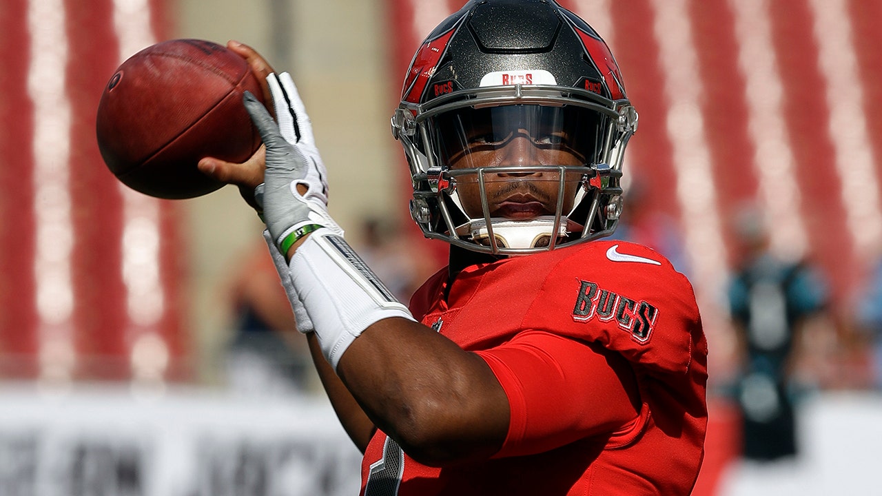 Tampa Bay Buccaneers - Jameis Winston's jersey is on display in