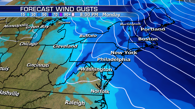 Winds batter Northeast; more heavy rain and mountain snow in store for West