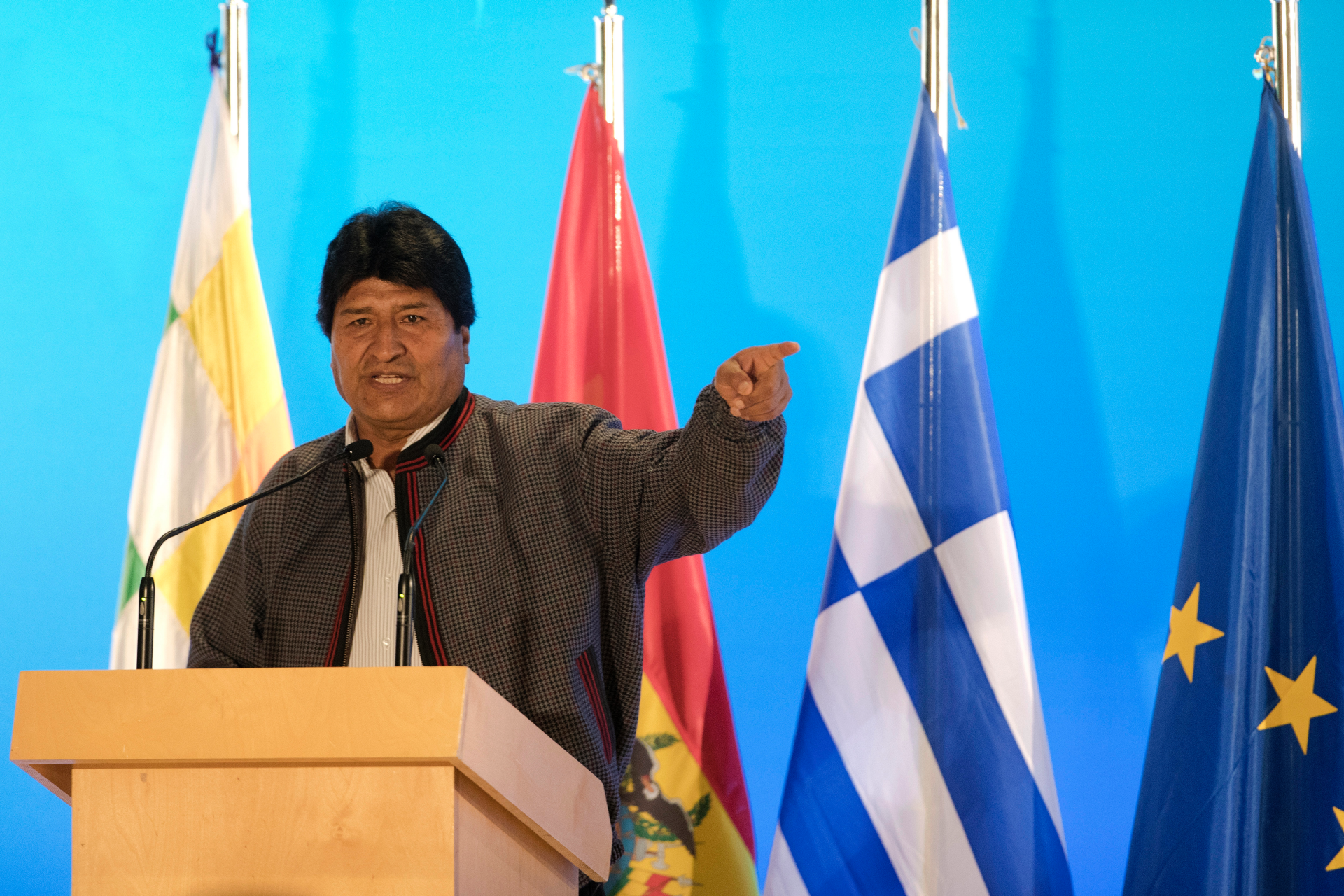 Bolivia's Morales, in Greece, backs Venezuela's Maduro