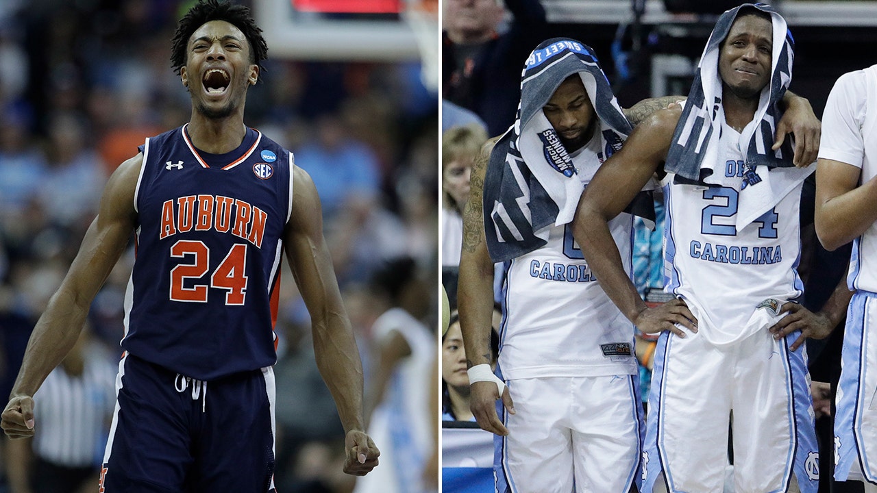 Auburn upsets North Carolina, Duke squeaks past Virginia Tech in top NCAA Sweet 16 action