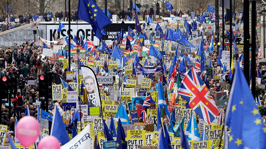 Hundreds Of Thousands Protest In London Demanding Second Brexit Vote Fox News 6005