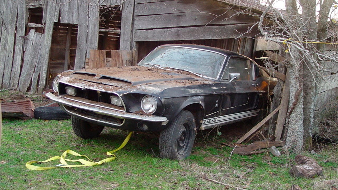 'Barn Find' 1968 Ford Mustang Shelby GT500 up for auction is frozen in time