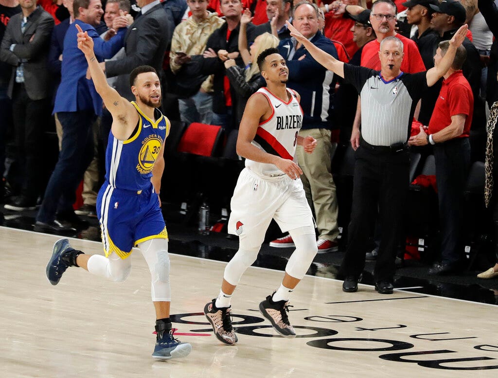 Warriors defeat Blazers 119-117 in OT, heading to fifth straight NBA finals