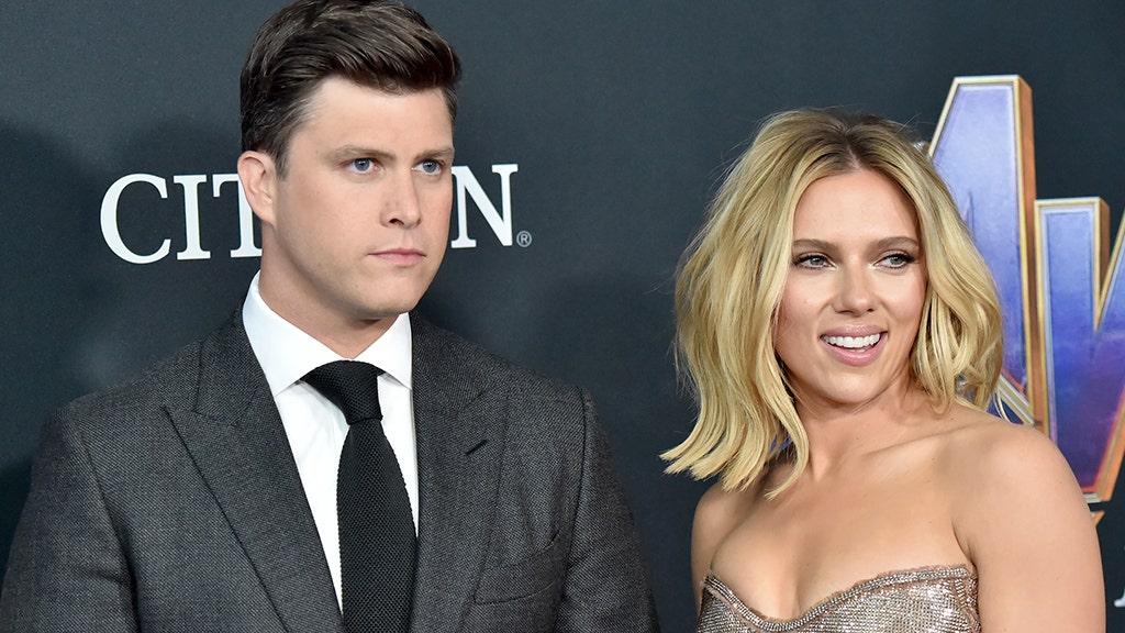 Scarlett Johansson sizzles in silver at 'Avengers' premiere with boyfriend  Colin Jost