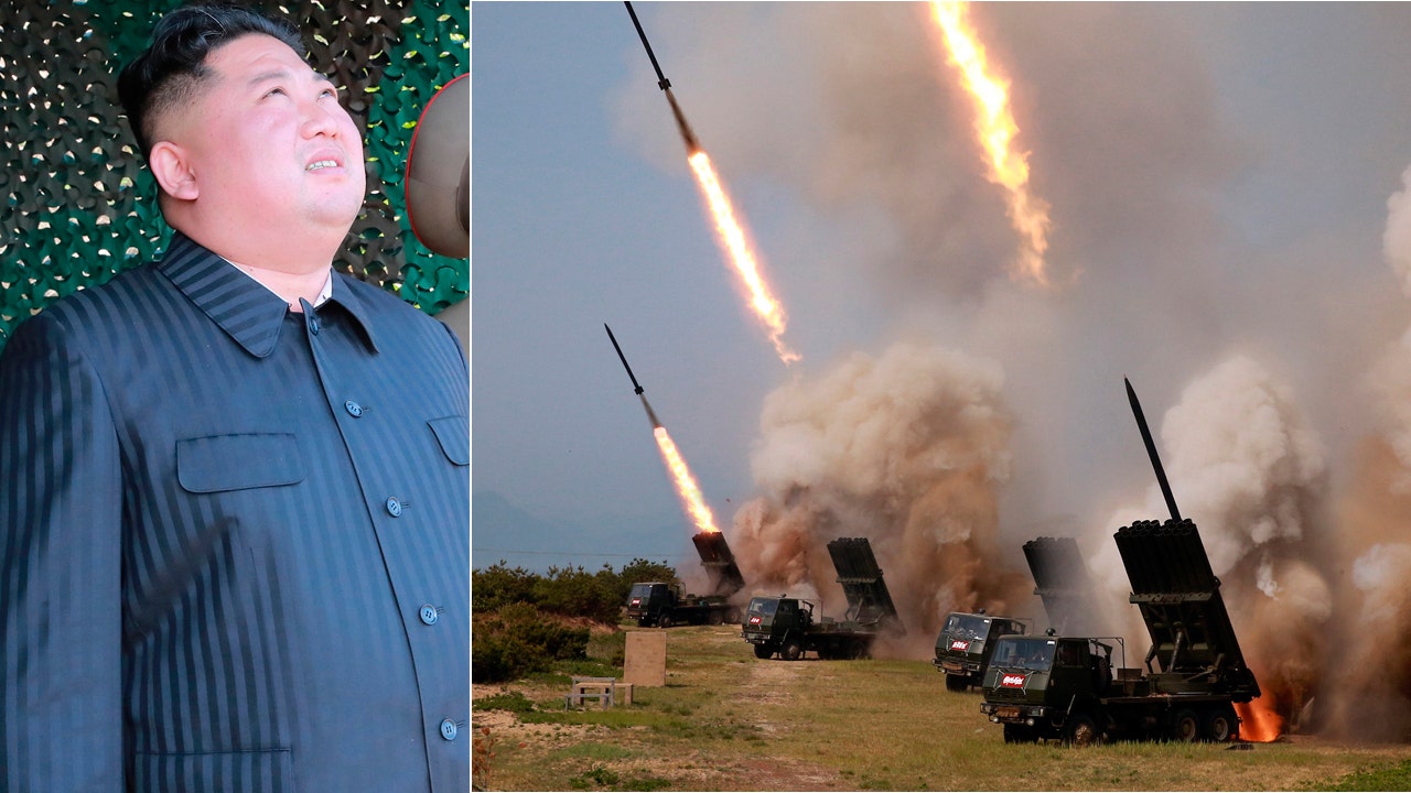 North Korea's Kim Jong Un oversees testing of multiple rocket launchers,  tells troops to 'keep high alert posture