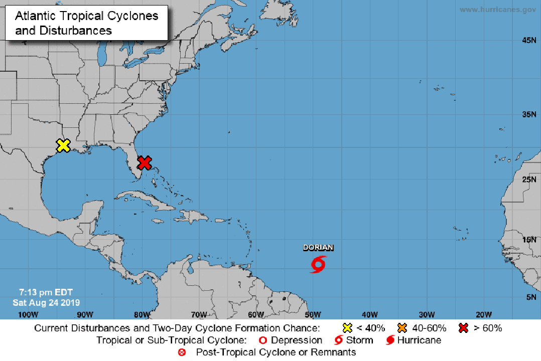 Tropical Storm Dorian forms in Atlantic, could hurricane by