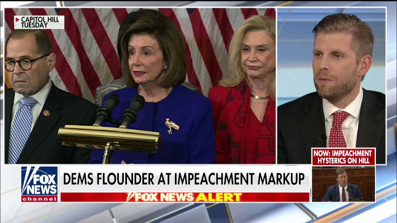 Eric Trump: Nancy Pelosi has lost control of her caucus, impeachment ...