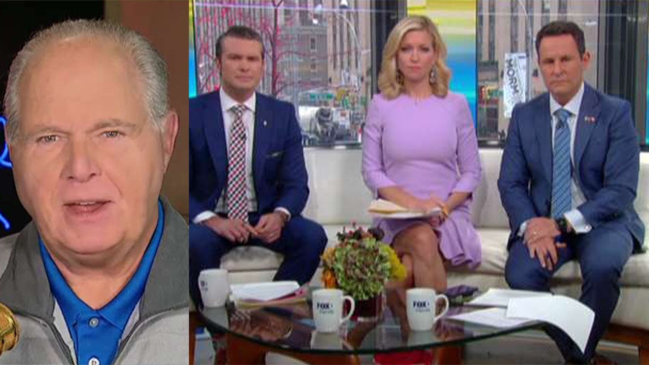 Westlake Legal Group Rush-Limbaugh-FF Limbaugh on impeachment, jobs report: Trump has achieved 'peace and prosperity,' Dems have nothing but 'hatred' Julia Musto fox-news/shows/fox-friends fox-news/politics/trump-impeachment-inquiry fox-news/politics/elections/republicans fox-news/politics/elections/democrats fox-news/person/nancy-pelosi fox-news/person/donald-trump fox-news/media/fox-news-flash fox news fnc/media fnc article 2e290b49-c0d8-5c45-b178-f11083eb356b