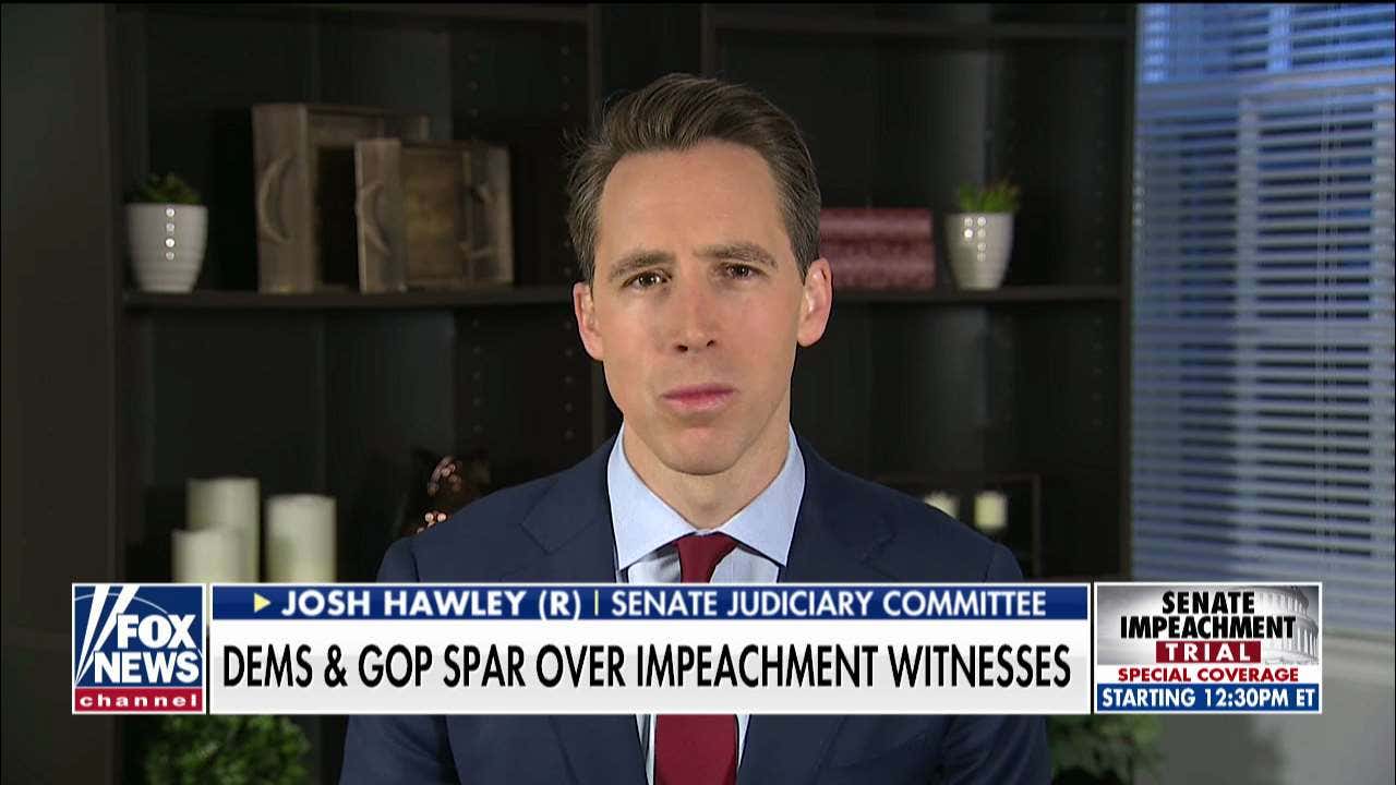 Hawley If Senate Calls Impeachment Witnesses The Bidens Schiff And Whistleblower Should All 2482