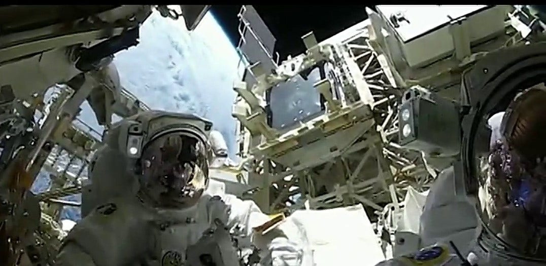 US astronaut returns to world changed by COVID-19 after 9 months in space - Fox News thumbnail