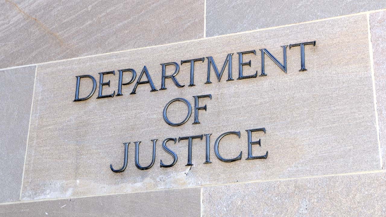Department of Justice sign, Washington DC
