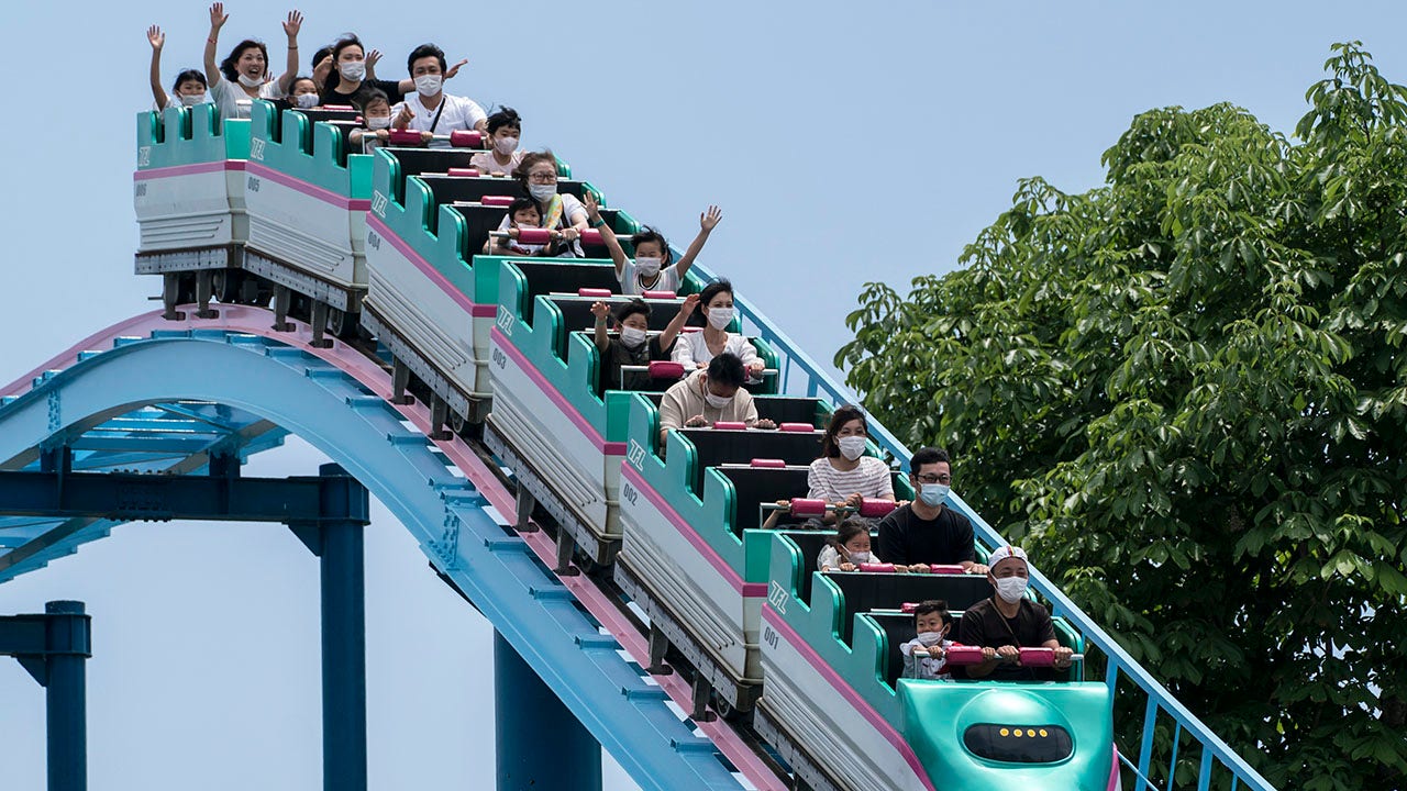 Japanese theme parks will urge guests not to make loud noises on roller coasters upon reopening - Fox News
