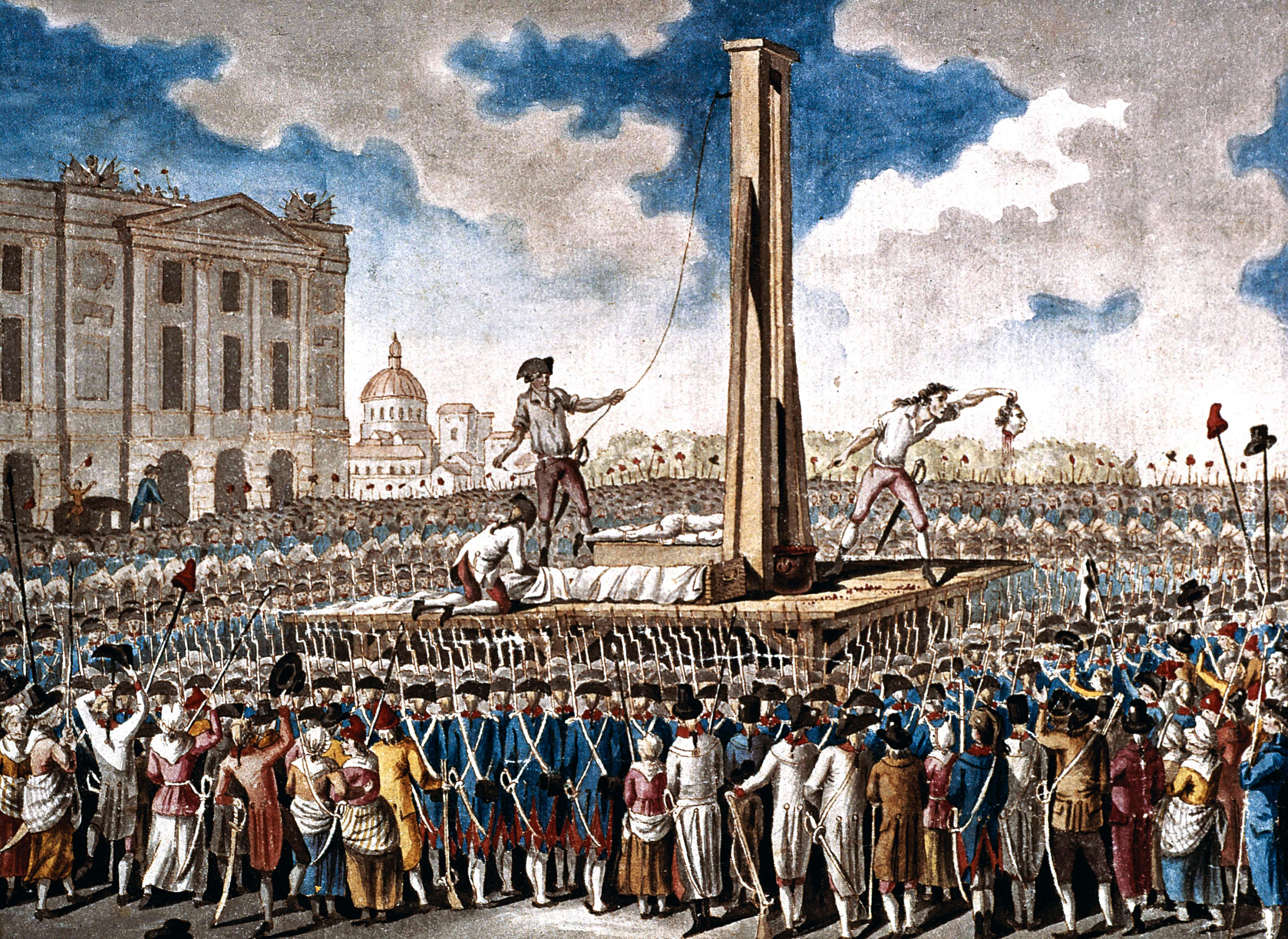 Во время революции казнили. Революция во Франции 1789. Французская революция 1789 гильотина.