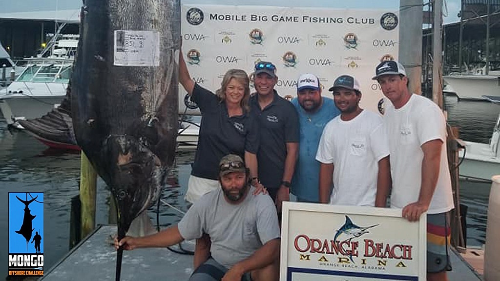 Woman hooks 851pound blue marlin, setting possible records for Alabama