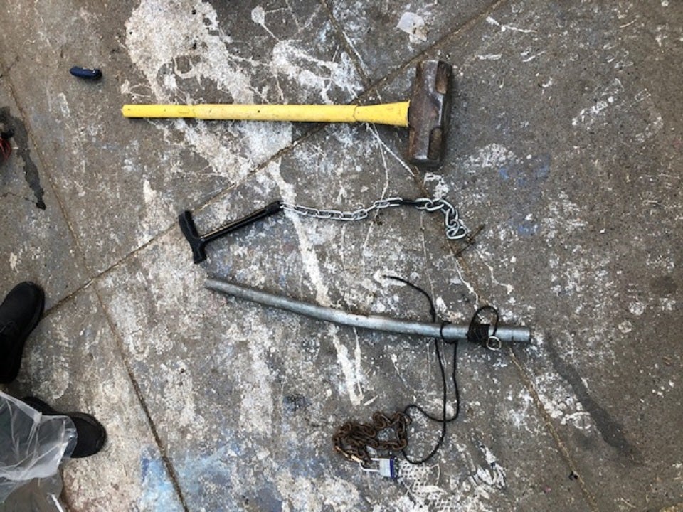 FOX NEWS: Portland police uncover sledgehammer, pipe, other weapons while clearing park outside courthouse