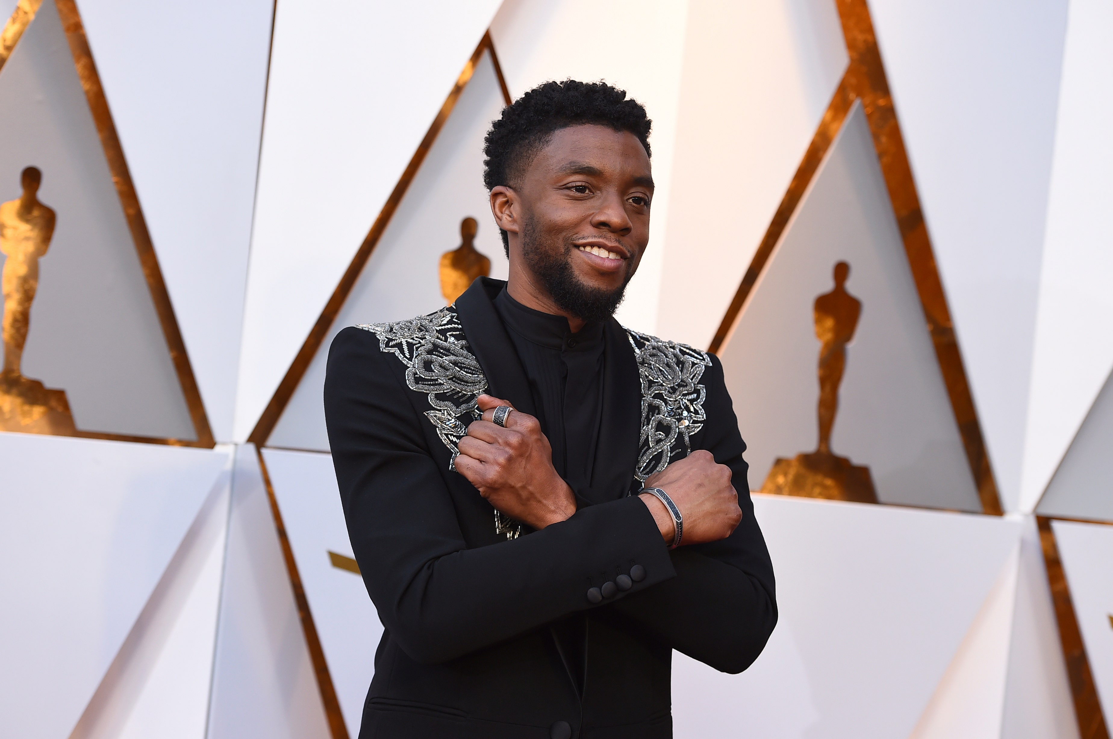 Chadwick Boseman, Daniel Kaluuya & Michael B. Jordan at the 'Black Panther'  London Premiere