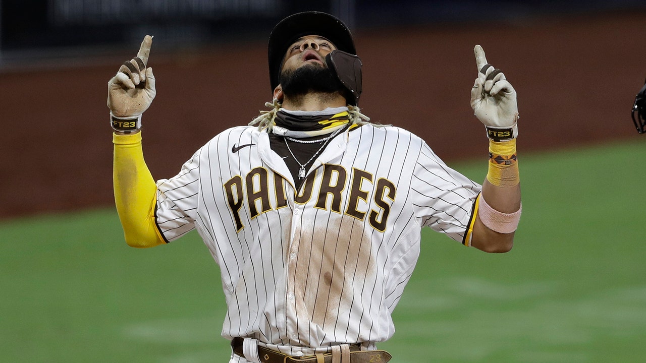 Fernando Tatis Jr. Bat Flip — Vicky Draw This