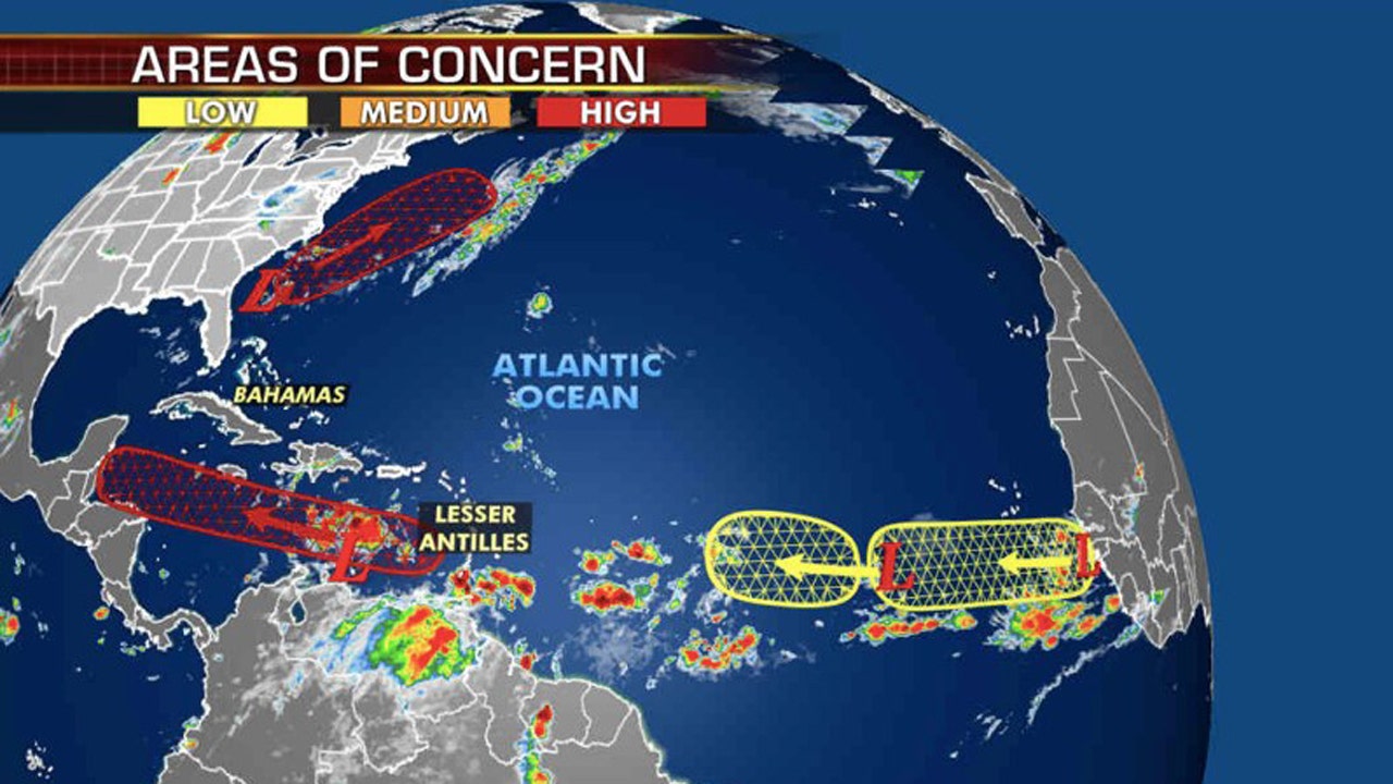 Hurricane center says 2 Atlantic systems 'likely' to develop, 2 others watched | Fox News