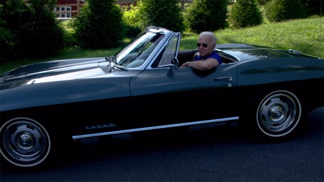 Joe Biden Takes The Wheel Of His 1967 Chevrolet Corvette Stingray In