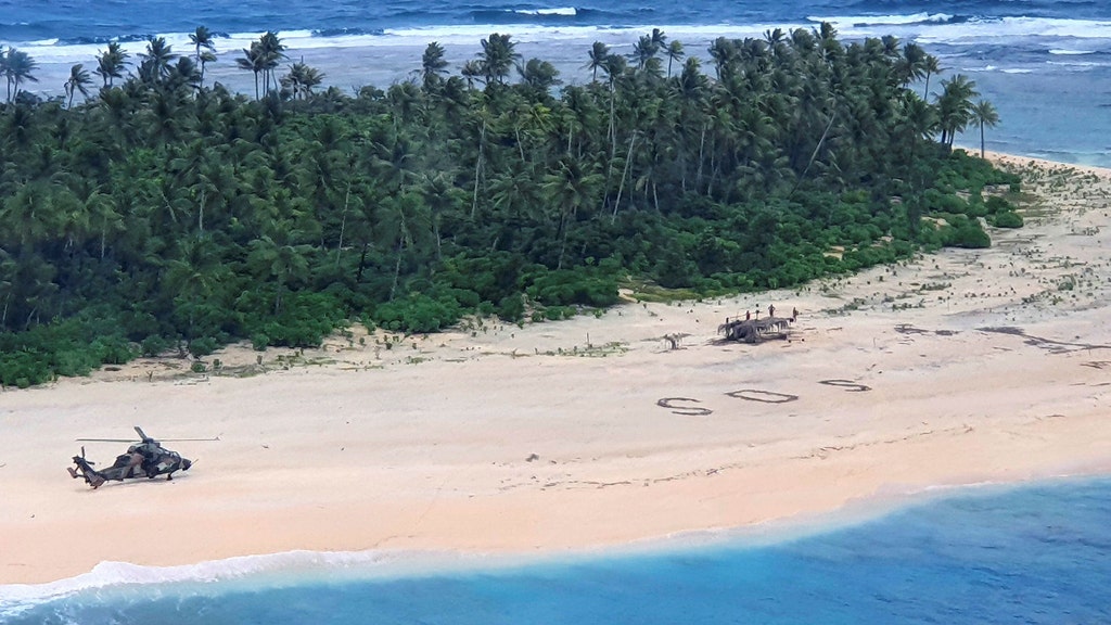 The Coast Guard said the men had been trying to reach the islands from the Pacific Ocean, and had been searching the islands for the last three days