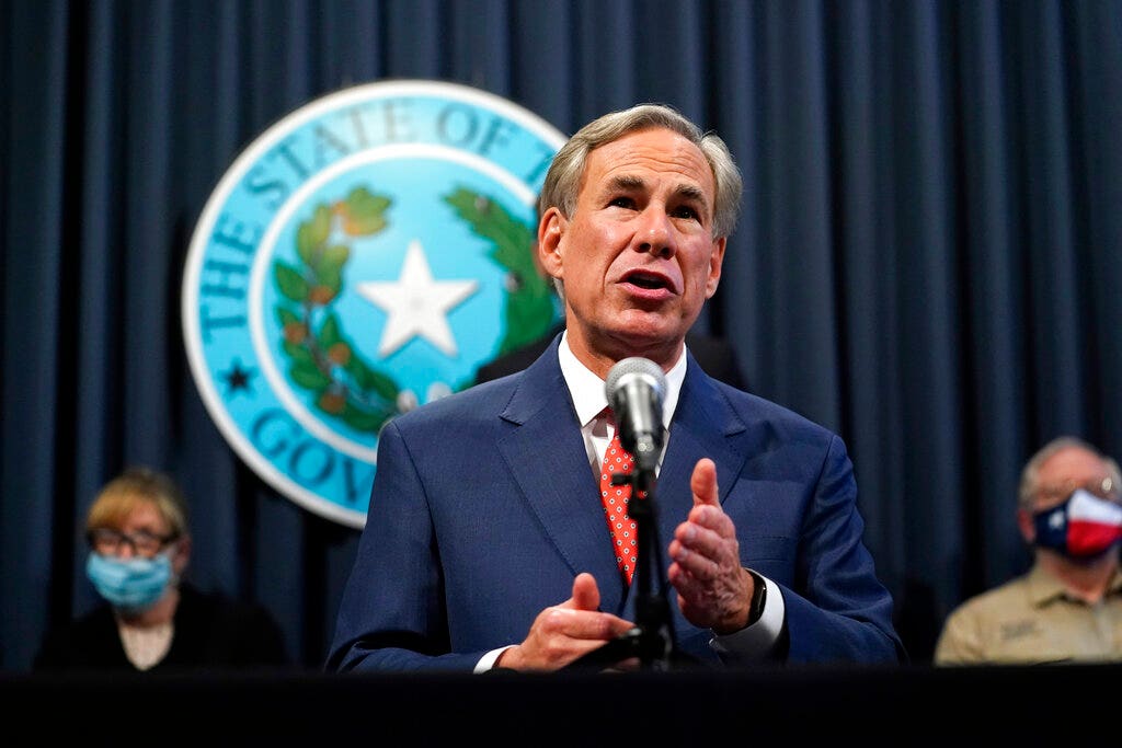 Texas Gov. Abbott announces plan to fully reopen businesses, end state mask mandate