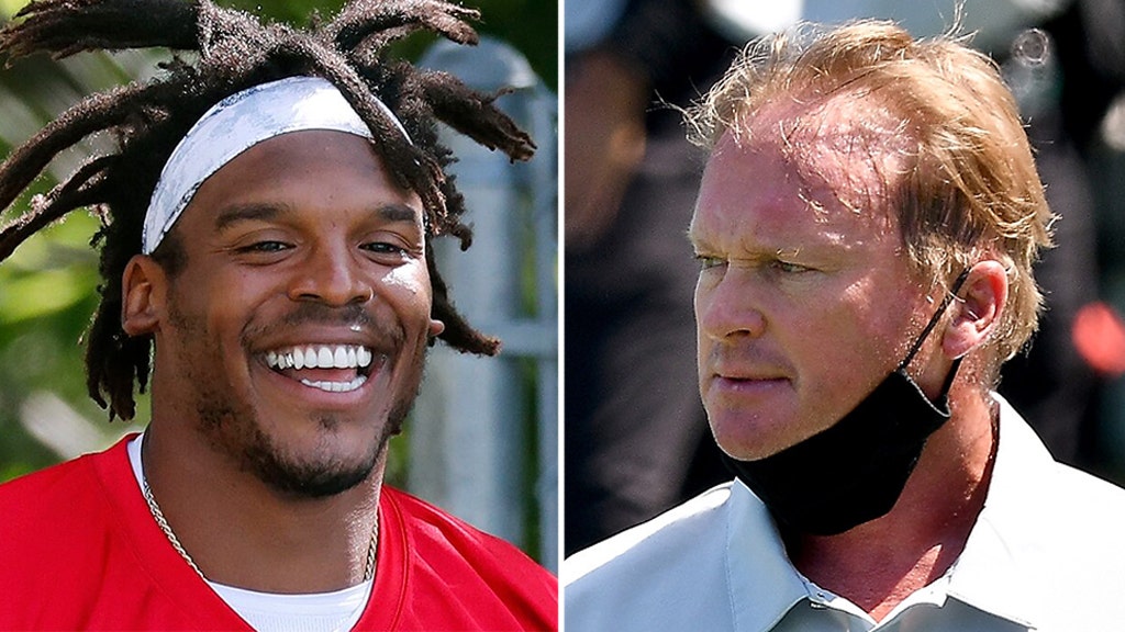 Raiders coach Jon Gruden praises Cam Newton, nicknames him 'Slam