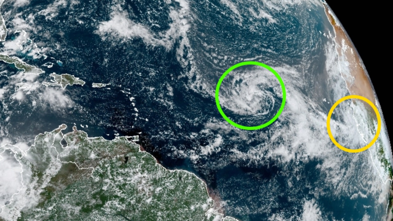 Hurricane center says 2 depressions to become tropical storms on Labor Day