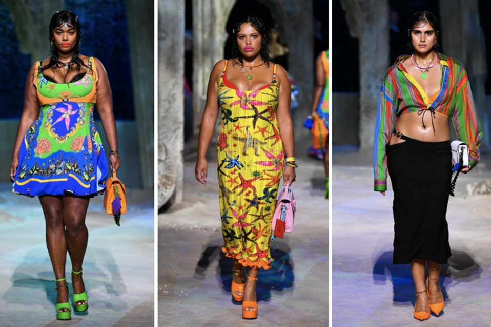 Plus-size models walk Versace runway at Milan Fashion Week, a first for the design house