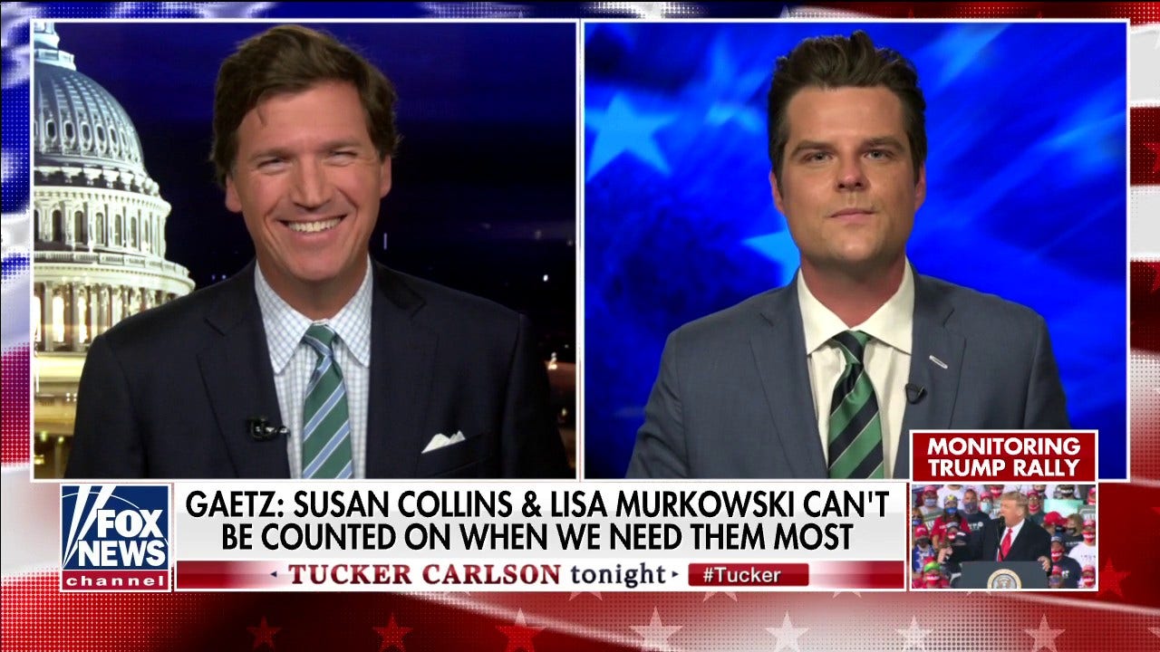 Gaetz accuses Murkowski, Collins of 'rejecting' their 'duties' by ...