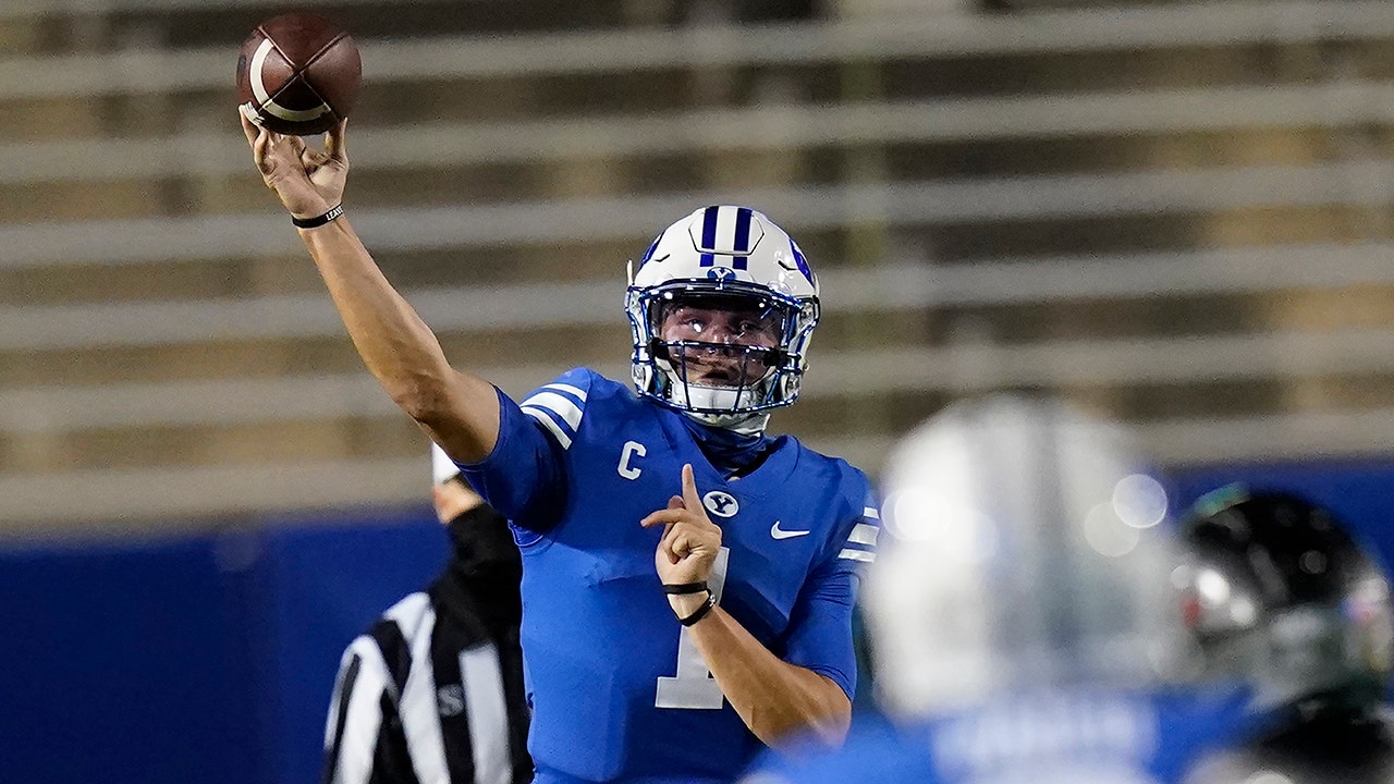 Wilson throws for 392 yards, No. 18 BYU routs Troy 48-7