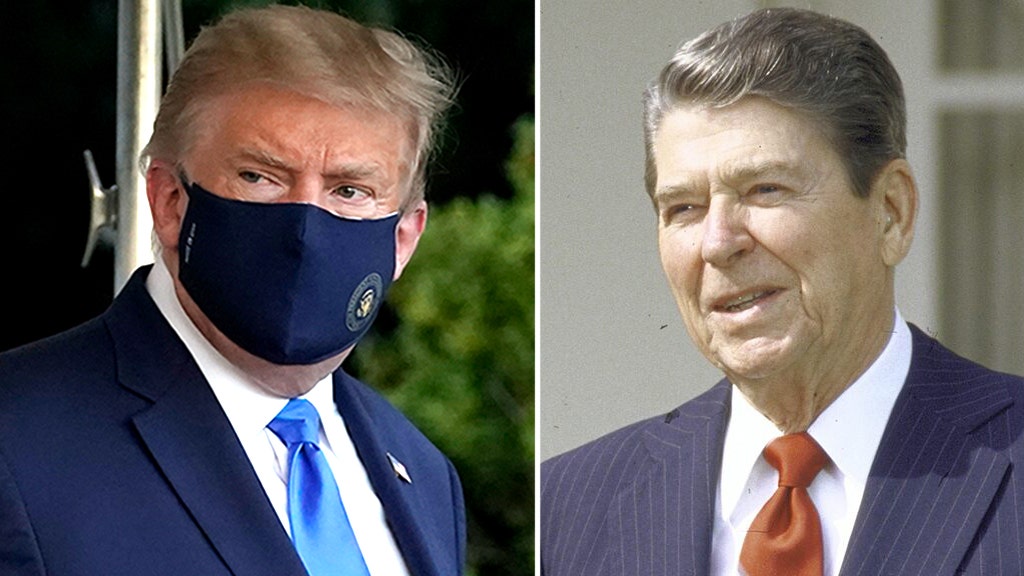 LA Times Blasted For Bizarre Piece Contrasting Trump COVID Infection   Trump Reagan AP 