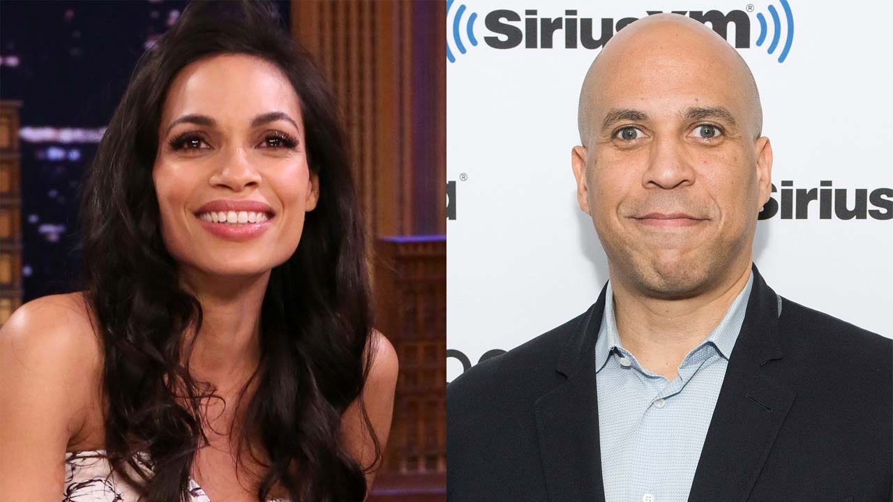 Cory Booker Rosario Dawson Split 