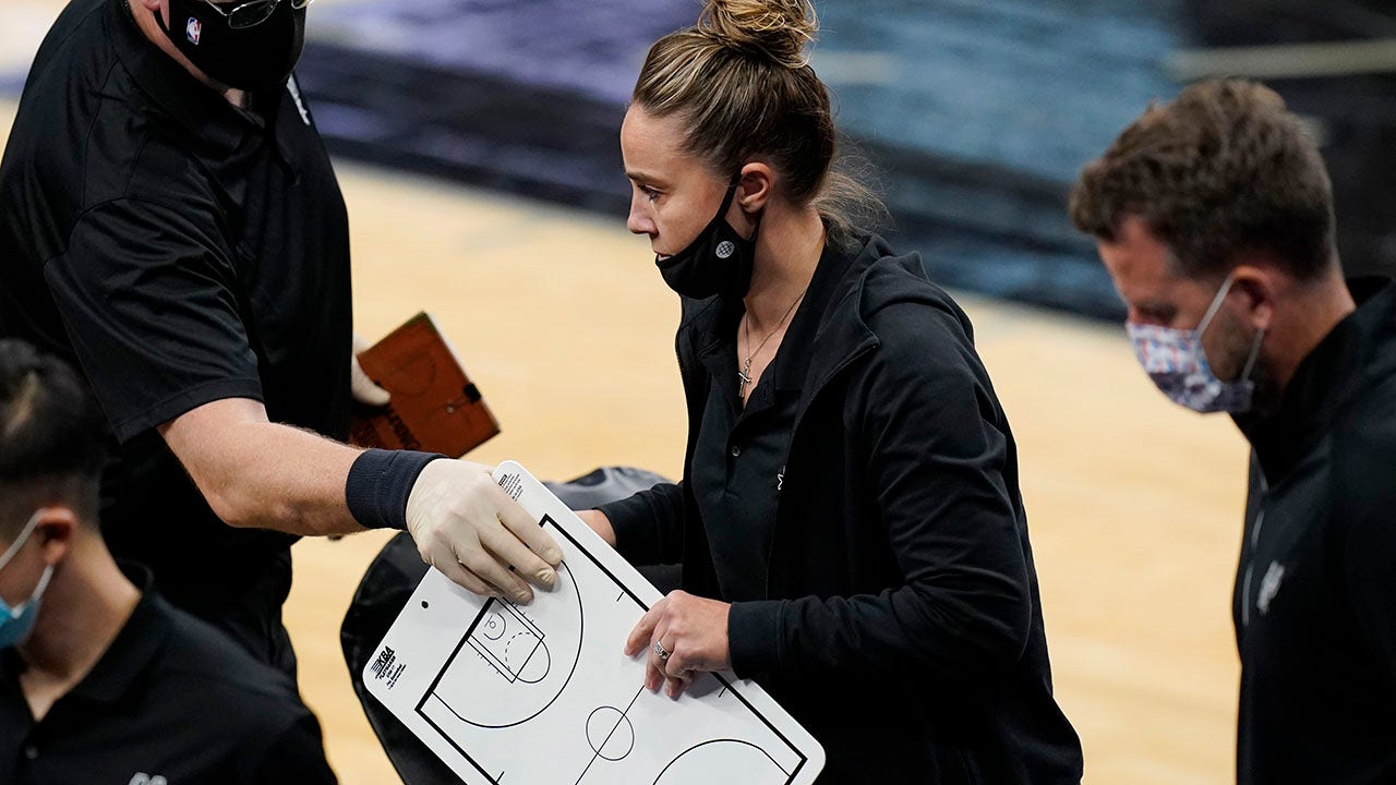 Becky Hammon becomes NBA’s first female coach after Spurs’ Gregg Popovich was kicked out of the game