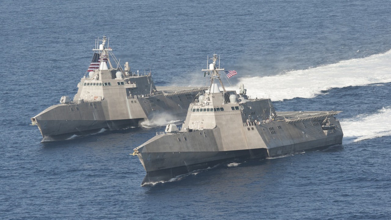 Navy littoral combat ship is now armed for attack with Hellfire missiles